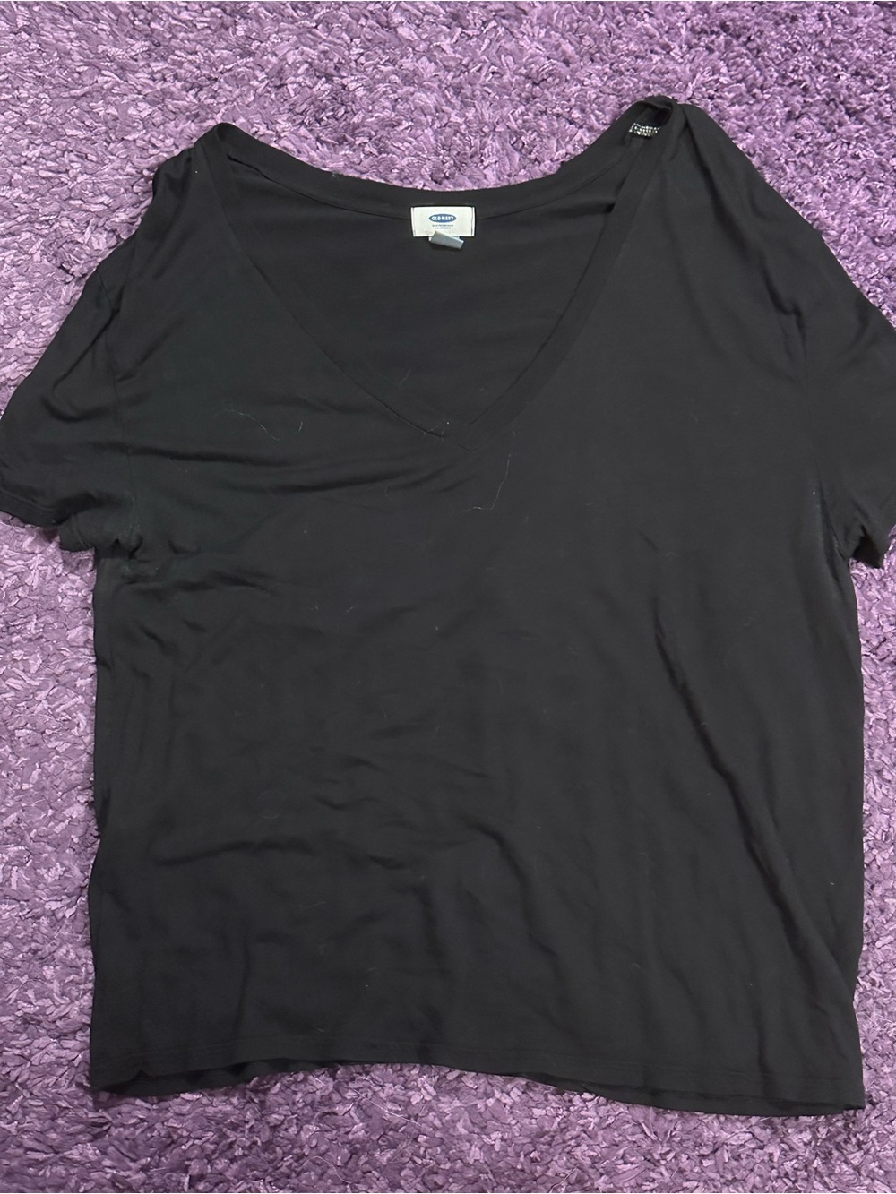 Old Navy Women’s Black V-Neck Short Sleeve Tee Size XL